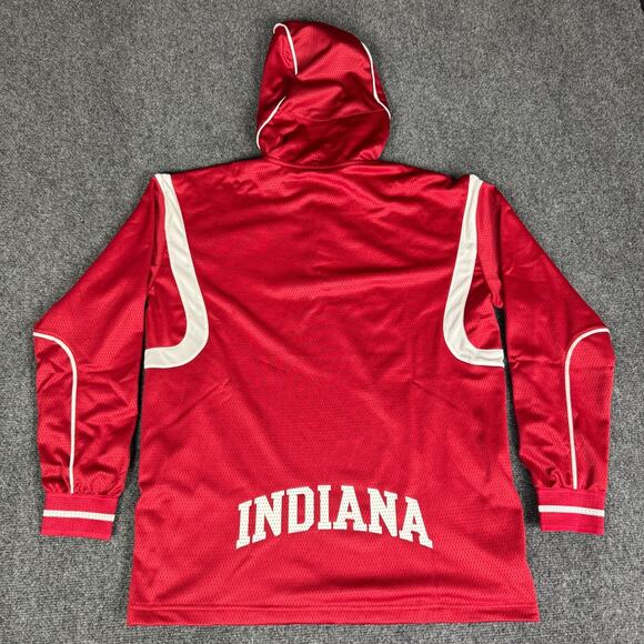 Adidas Indiana Hoosiers Red Hoodie Mesh Mens Size M Football Basketball HN7662 - Picture 6 of 11